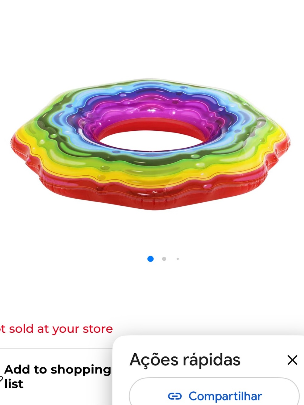 Bestway Rainbow Ribbon Inflatable Pool Float Tube Ring - Picture 2 of 6